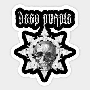 Deep purple skull Sticker